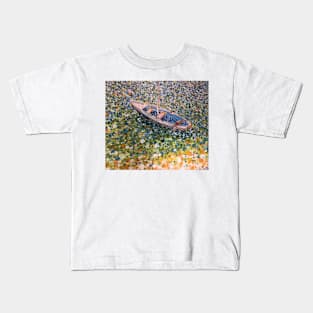 Boy with Boat, painting by Geoff Hargraves Kids T-Shirt